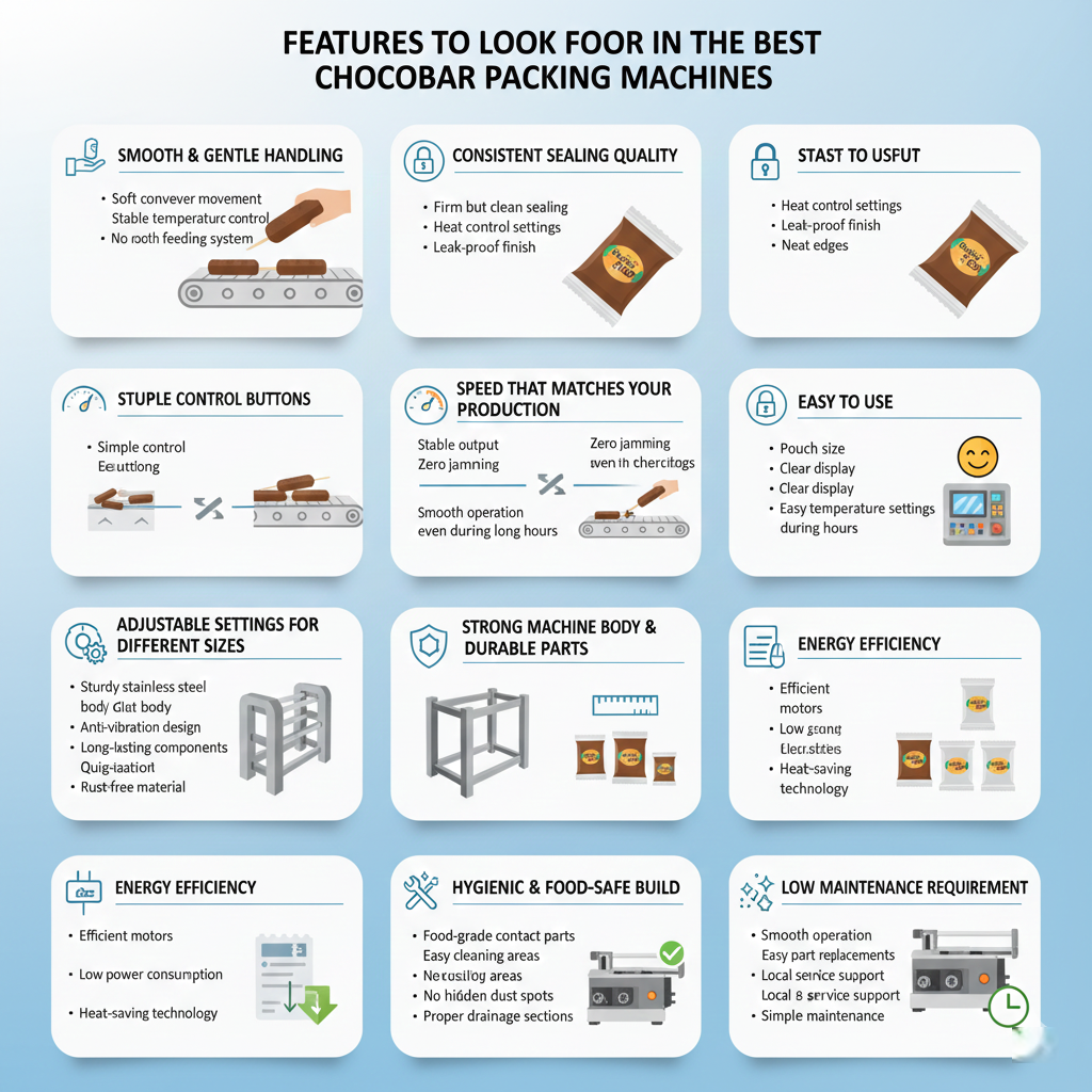 Features to Look for in the Best Chocobar Packing Machines