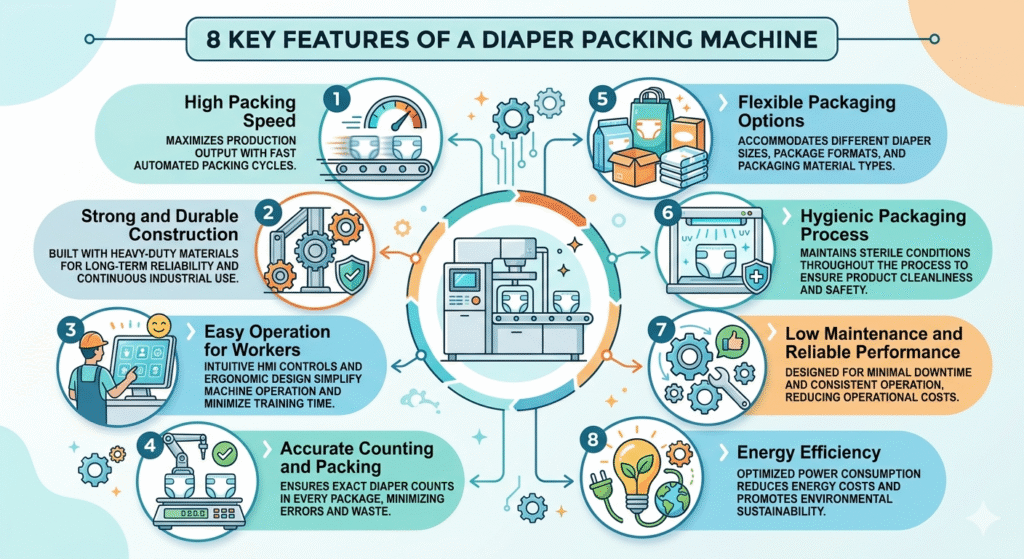 Features of Diaper Packing Machine